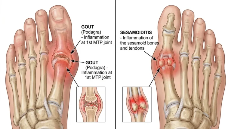 gout or sesamoiditis