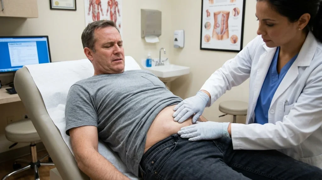 hernia or strain